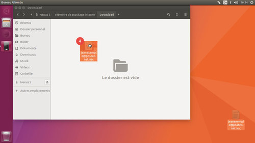 Ubuntu : copier des fichiers par USB sur un smartphone Android