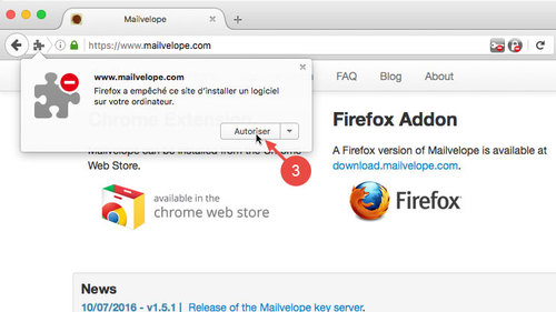 Installer une extension Firefox : étape 3