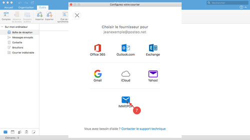 Configurer Microsoft Outlook pour Mac : étape 7