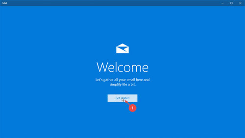 Configurer Windows 10 Mail : étape 1