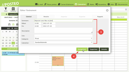 Effectuez vos modifications et cliquez sur "Enregistrer".