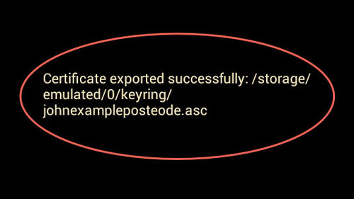 PGP KeyRing: export public key - success