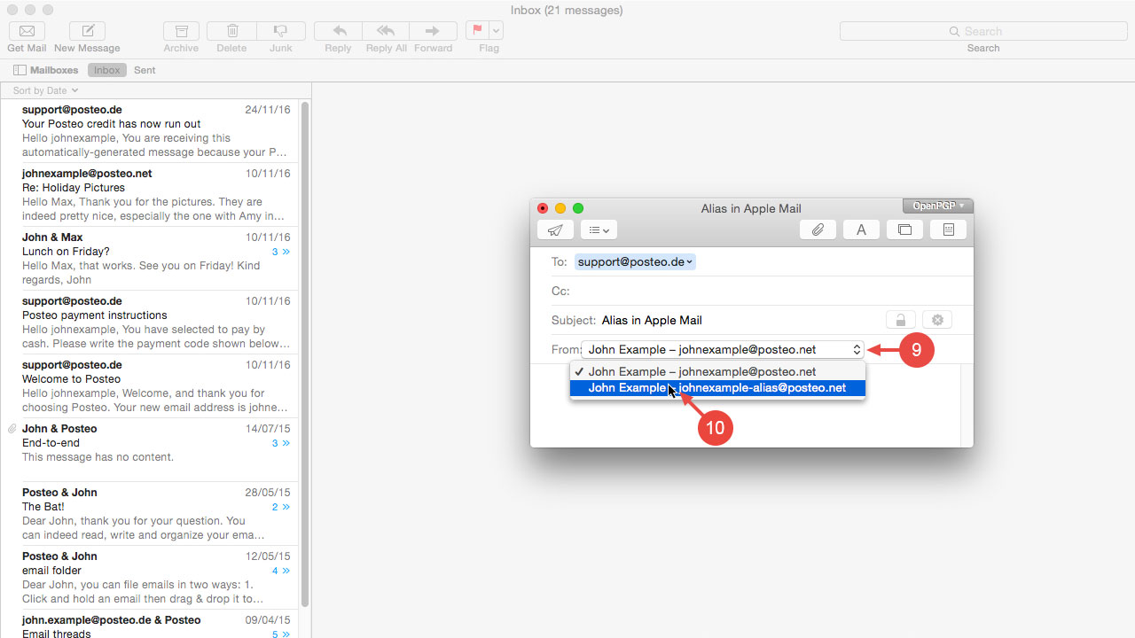 set up new email on mac