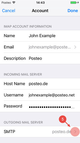 Under "Outgoing mail server", open "SMTP"