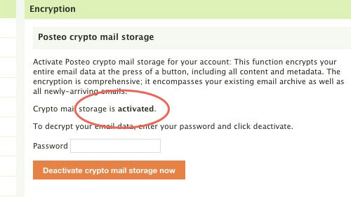 Posteo crypto mailstorage: Activating Phase 3