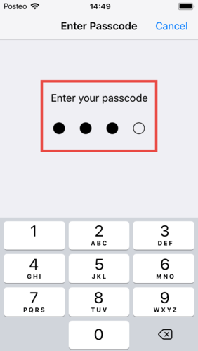 Confirm the uninstall process by entering your "iOS passcode".