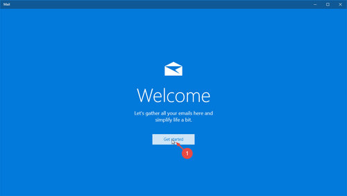 Setting up Windows 10 Mail: Step 1