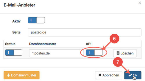 Mailvelope API aktivieren: Schritt 6 bis 7