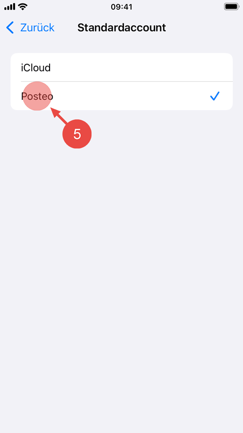 Wählen Sie "Posteo" aus.