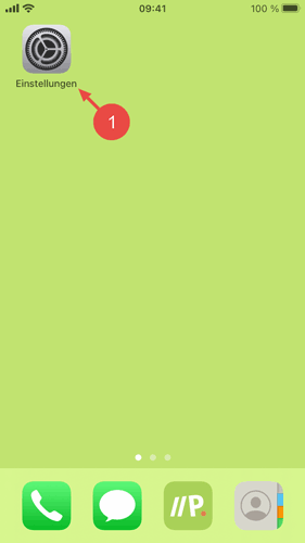 Öffnen Sie die App "Einstellungen".