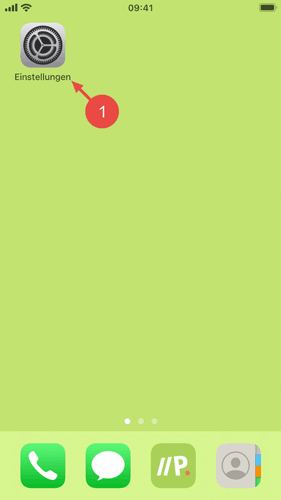 Öffnen Sie die App "Einstellungen".