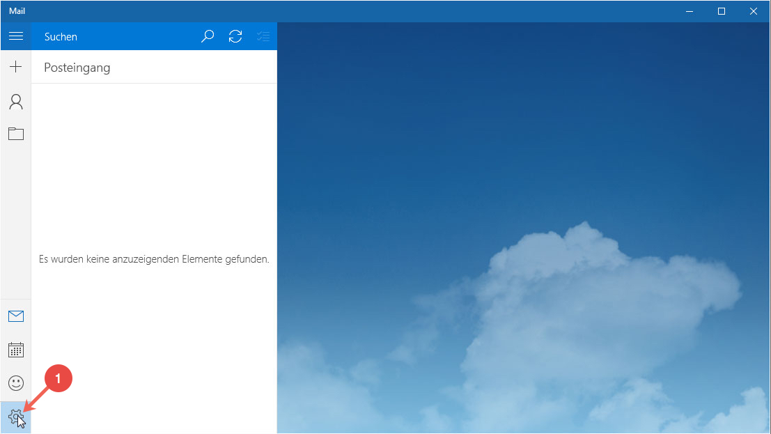 Posteo Kontakte und Kalender in Windows 10 einrichten: Schritt 1