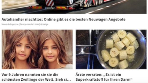 Clickbait-Werbung