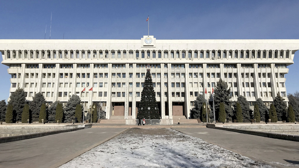 Parliament building in Bishkek, Kyrgyzstan