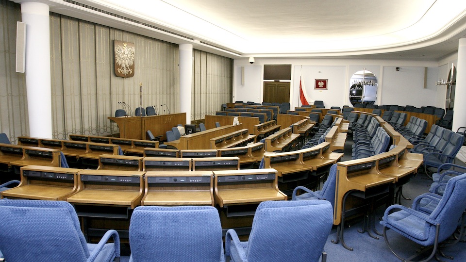 Sitzungssaal des polnischen Senats