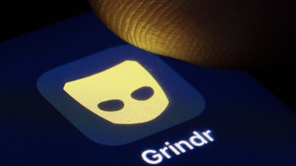 Grindr-App-Symbol auf einem Smartphone