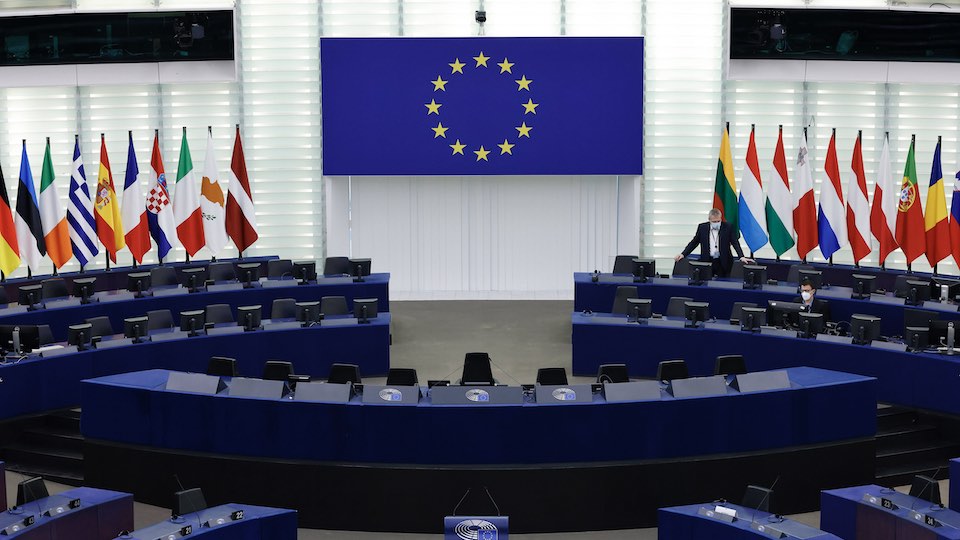 Plenary Chamber in the European Parliament