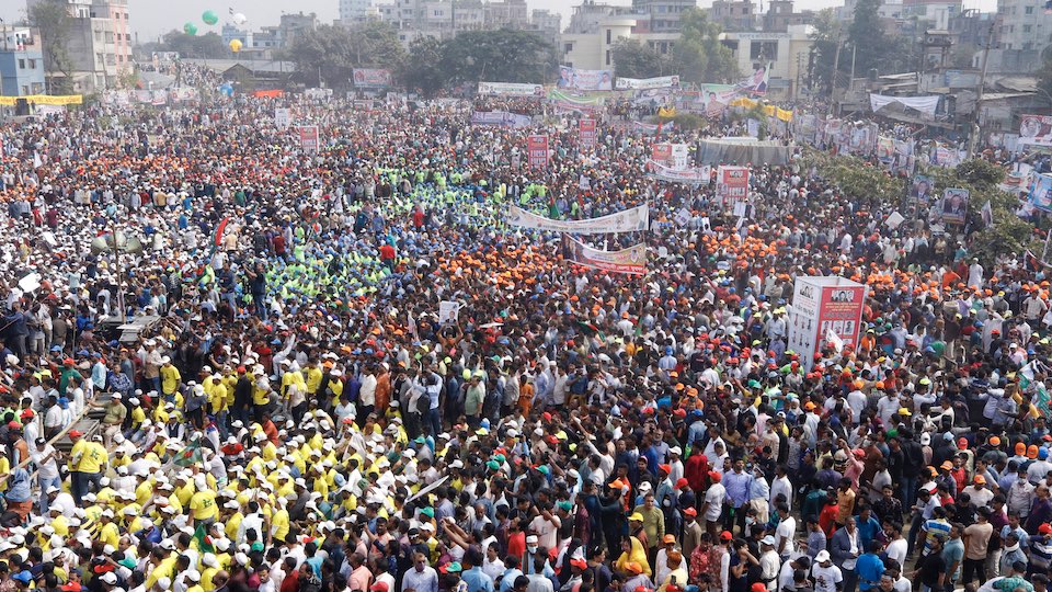 Protest in Dhaka am 10.12.