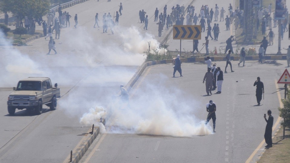 Proteste in Islamabad am Dienstag