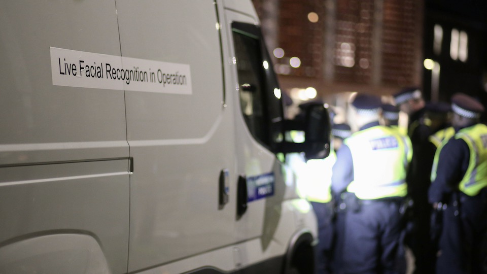 London police van equipped with facial recognition