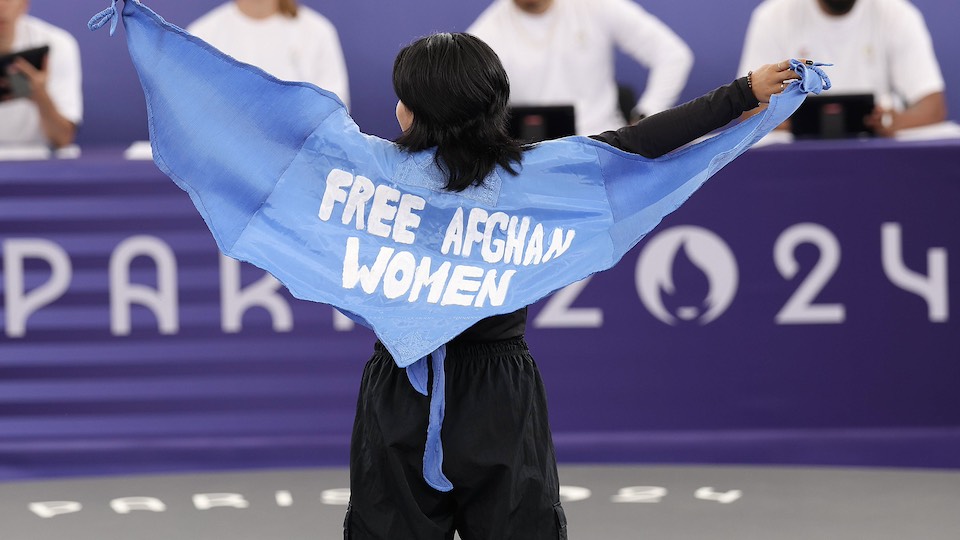 Sportlerin bei den Olympischen Spielen