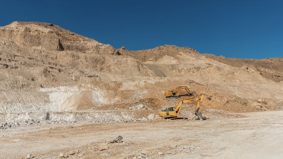 Bergbau in der Provinz Xinjiang in China