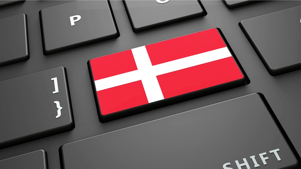 Danish flag on a keyboard