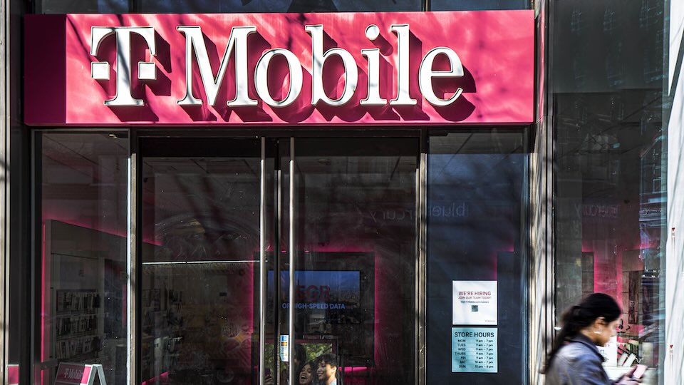 Entrance to a T-Mobile store